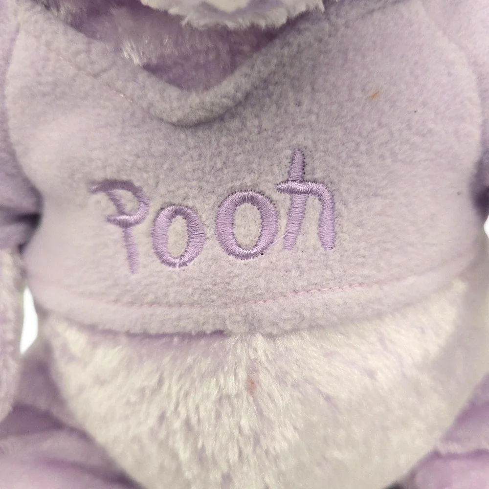 DISNEY STORE Purple Plush Winnie the Pooh Toy Spring Pastel 10